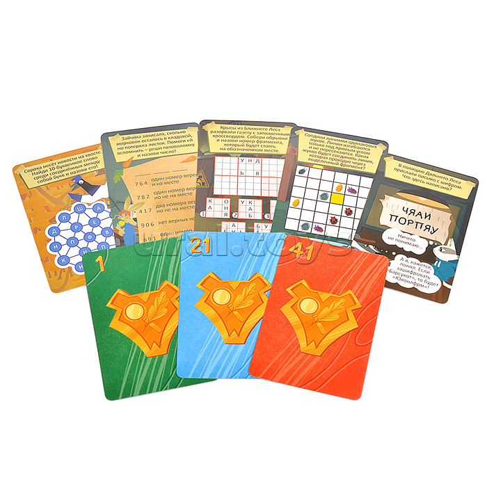 Игра карточная с голосовым помощником. Барсукот. Очень зверский детектив. Секреты леса. 60 карточек