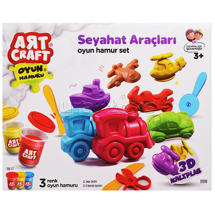 Набор для лепки "Транспорт" тесто 3х56г
