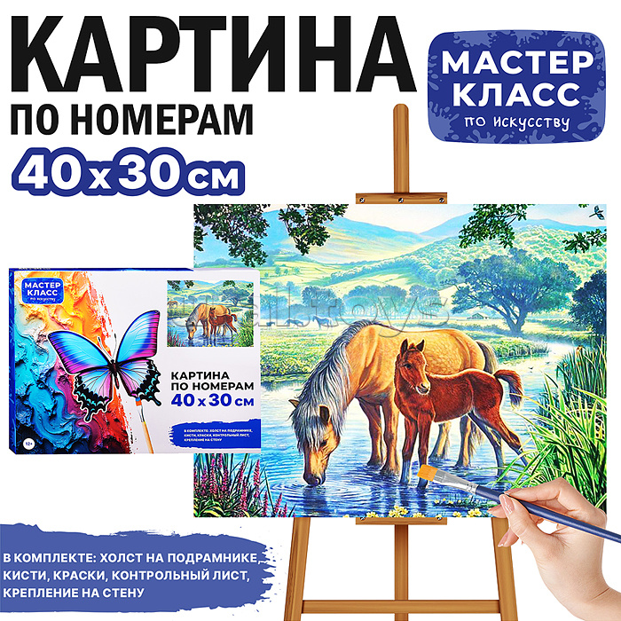 Набор для рисования "Картина по номерам 30х40 см. Семейная прогулка"