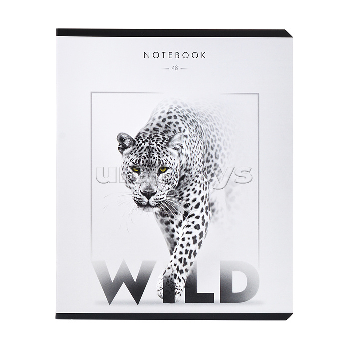 Тетрадь 48л. клетка А5 "Дикий зверь" скрепка
