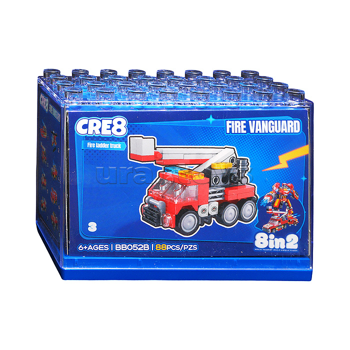 Конструктор "Робот-пожарный" 8 в 1 в коробке