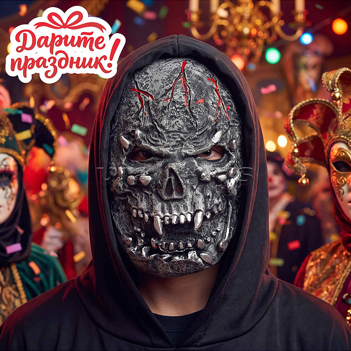 Карнавальная маска "Черный демон"