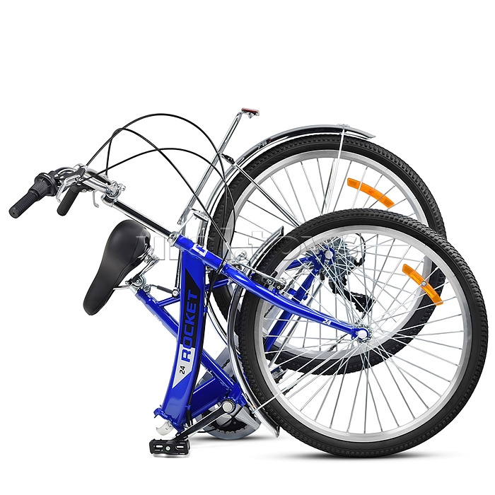 Велосипед 24" Rocket City Fold S 24, цвет синий, размер 16"