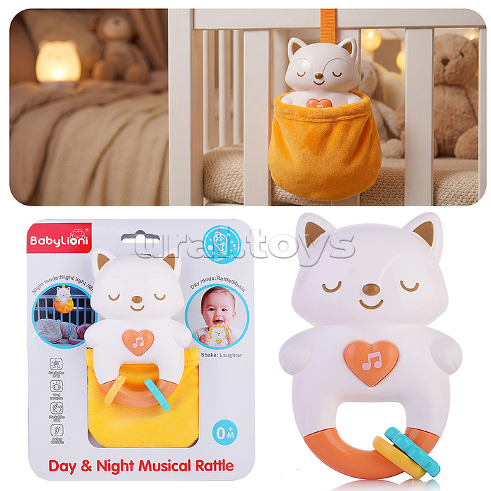 Игрушка развивающая "Погремушка Киса" на листе