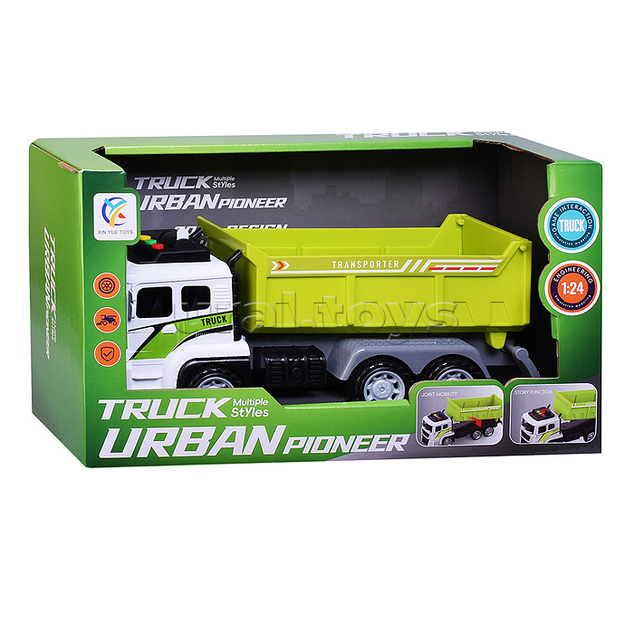 Машина "Строительная" на батарейках, в коробке