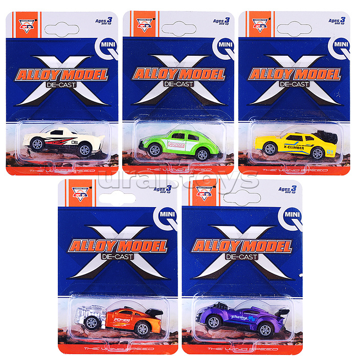 Машина "Кто быстрее" металл. на листе