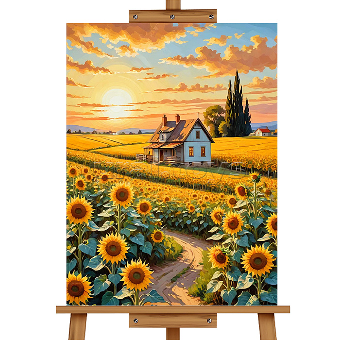 Мозаика алмазная "Уютный домик" 40*50см