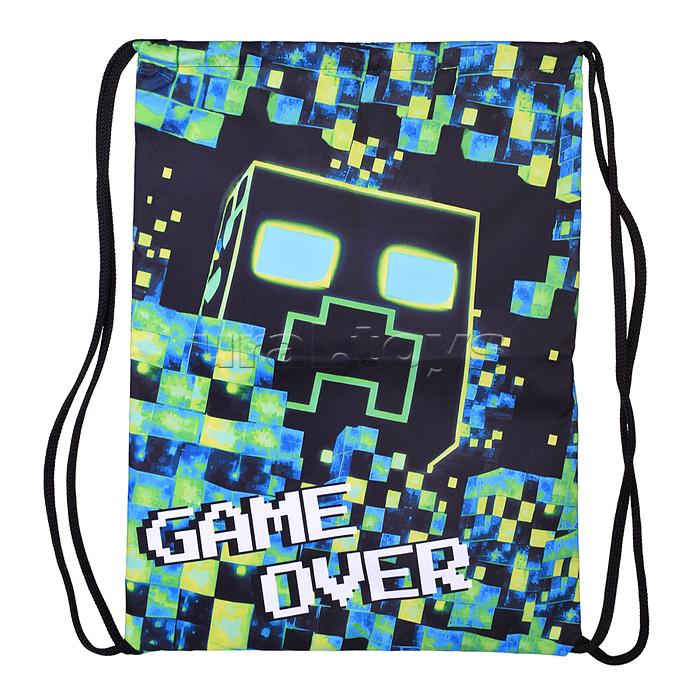 Мешок для обуви "Game over" 1 отделение, 370х470мм, петля для подвеса, полиэстер 210 ден