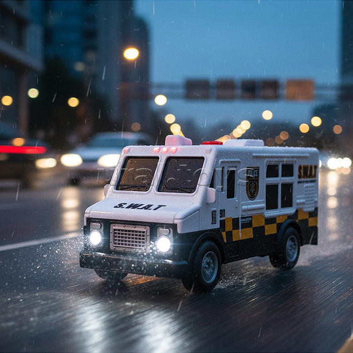 Машина  "Автозак" 1:24 (свет, звук) в коробке
