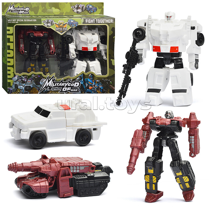 Робот с пушкой, трансформирующийся, в коробке