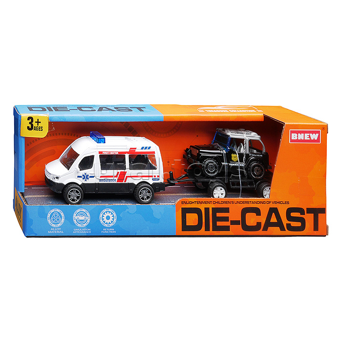 Машина "Полицейская служба" металл, в коробке