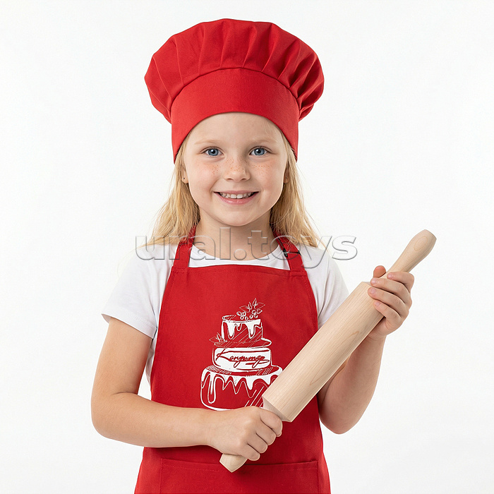 Набор "Кондитер" (100% хлопок) красный