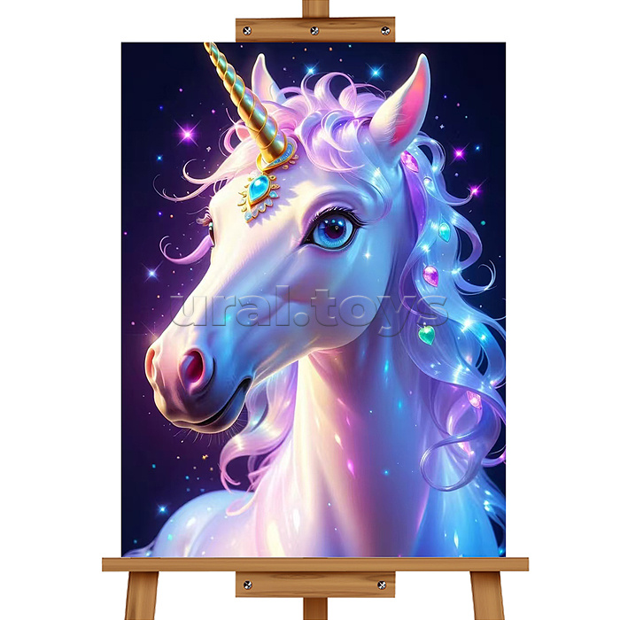 Мозаика алмазная "Волшебный единорог" 20*30см.
