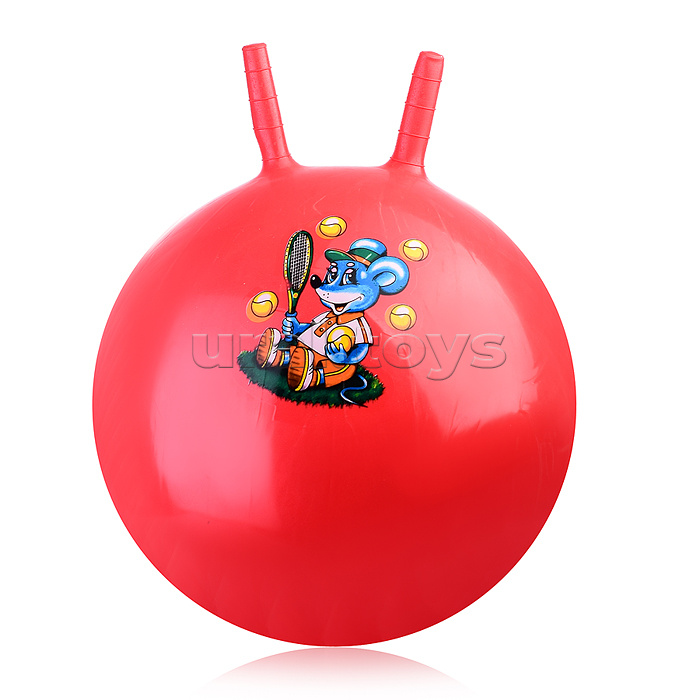 Мяч с рожками 55см "Зверята" (цвет в ассортименте)