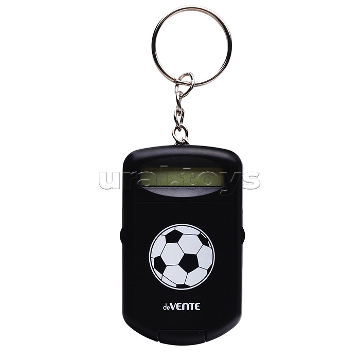 Калькулятор-брелок "Football Winner" 37x64x12 мм, 8 разрядный, автоматическое вычисление квадратного корня, процентов, с рисунком, в блистере с подвесом