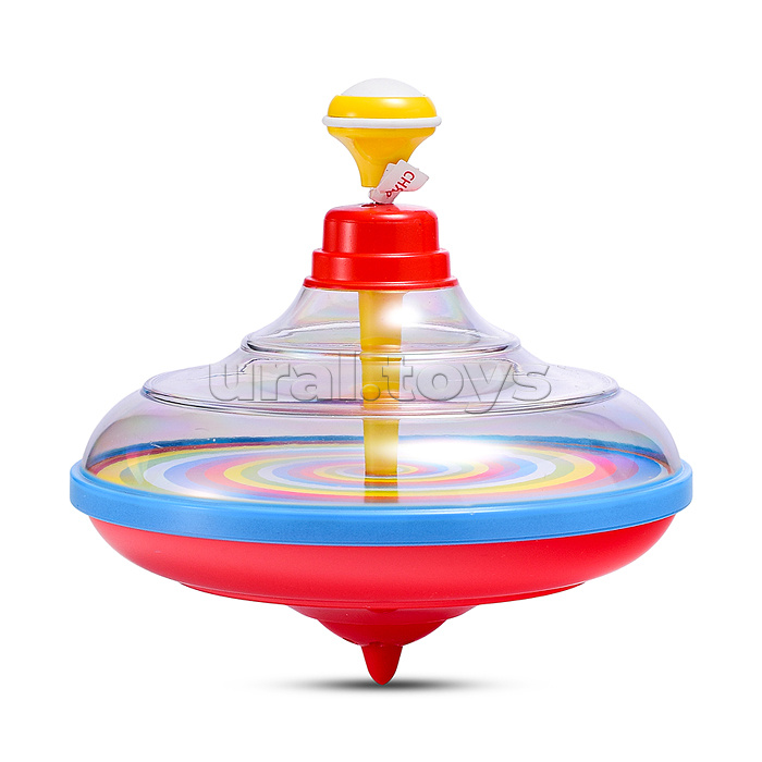 Юла большая прозрачная с музыкой