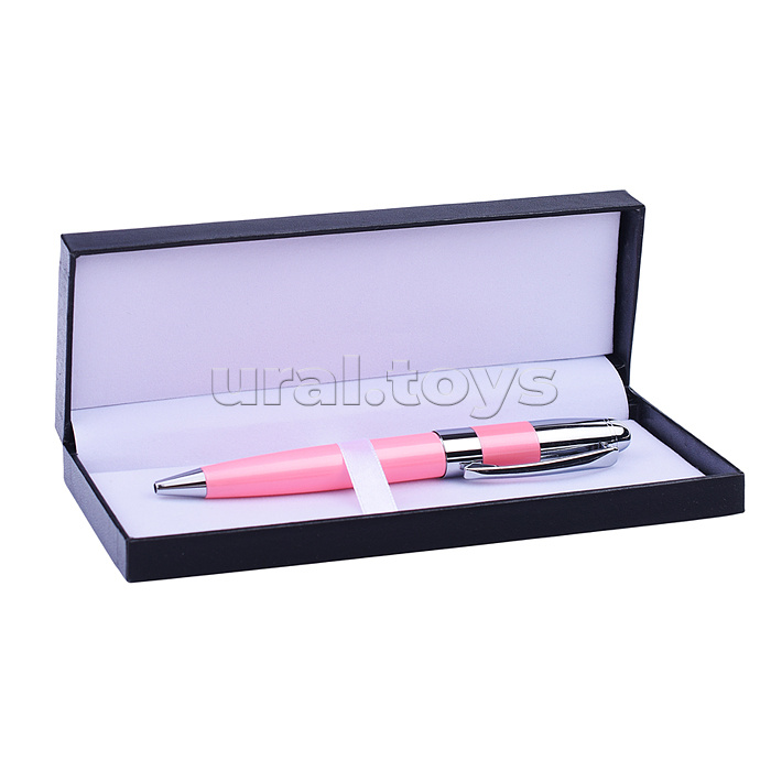 Ручка шариковая с поворотным механизмом SPIRIT P, синяя, пулевидный пиш.узел 0,7 мм, корпус металлический, сменный стержень 99 мм типа Parker,  подарочная упаковка