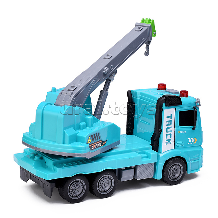 Машина "Автокран" на батарейках, в коробке