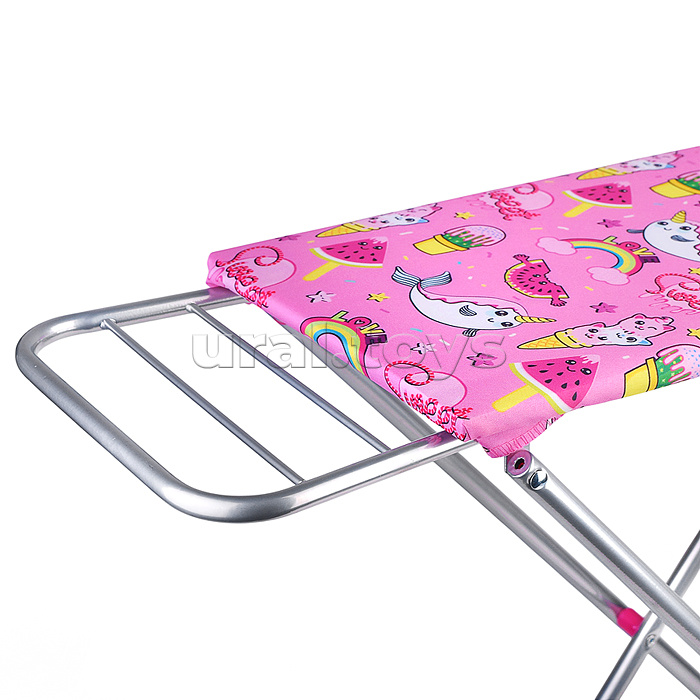 Доска для глажения металлическая, принт розовый мир