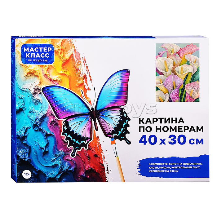 Набор для рисования "Картина по номерам 30*40 см. Букеты из калл"