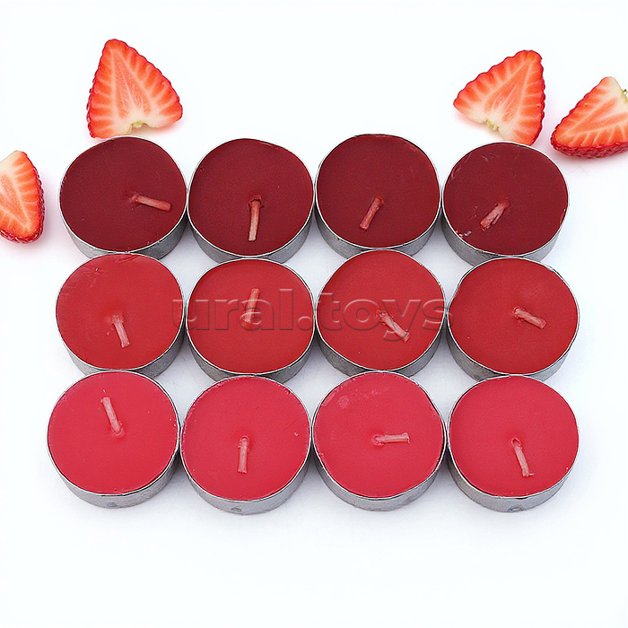 Набор арома свечей (В ассортименте: ваниль/клубника/апельсин/роза/лимон/яблоко/черника/лаванда (12шт.)