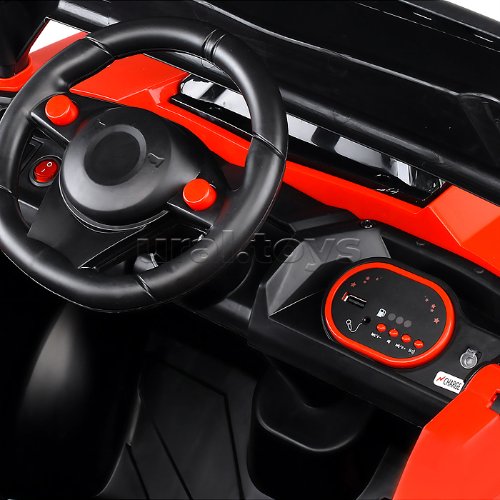 Электромобиль "Багги" с р/у управлением, четырехколесный (красный)