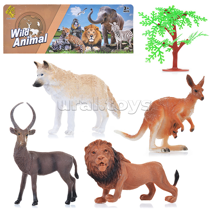 Набор животных "Дикие животные" в пакете