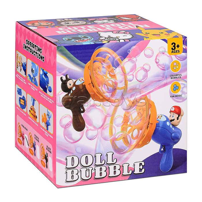 Пистолет "Мишка" для мыльных пузырей, на листе