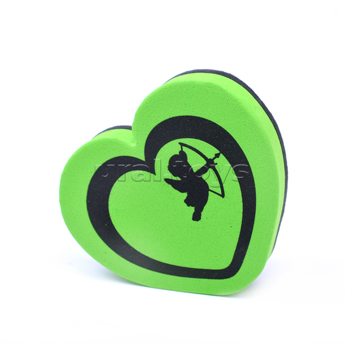 Стирательная губка "Heart" для офисных досок, d=9 см, EVA и фетр, цвета ассорти, в пластиковом блистере