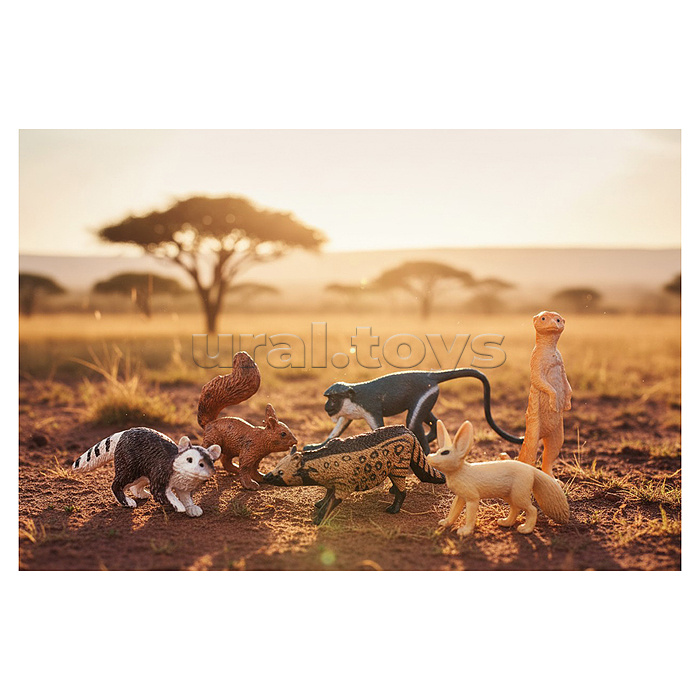 Набор животных "Лесной отряд" в пакете