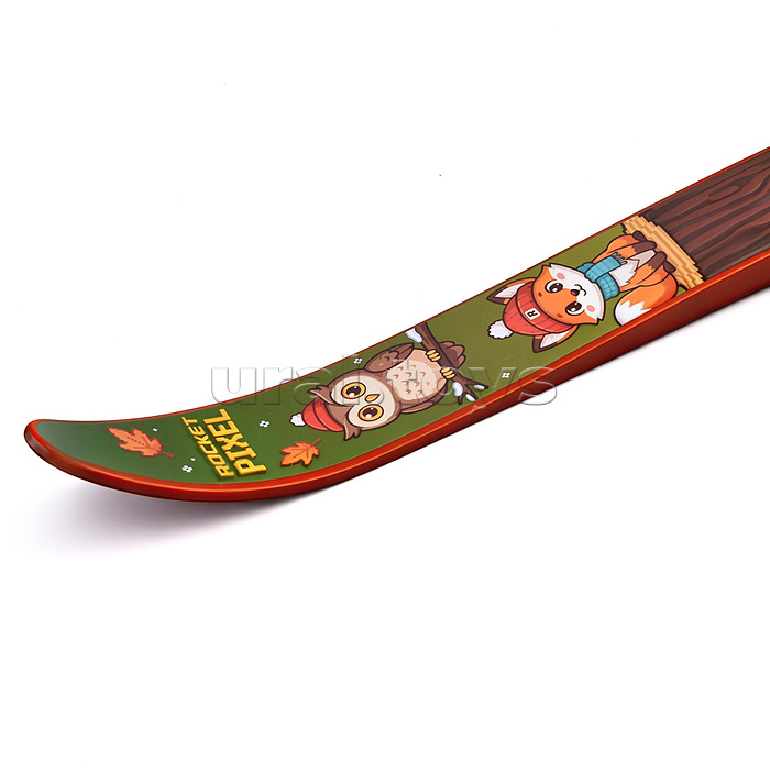 Лыжи детские "Зимний лес" ROCKET SKI KIDS 75/75 см, универсальное крепление, с палками