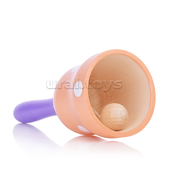 Колокольчик деревянный окрашенный