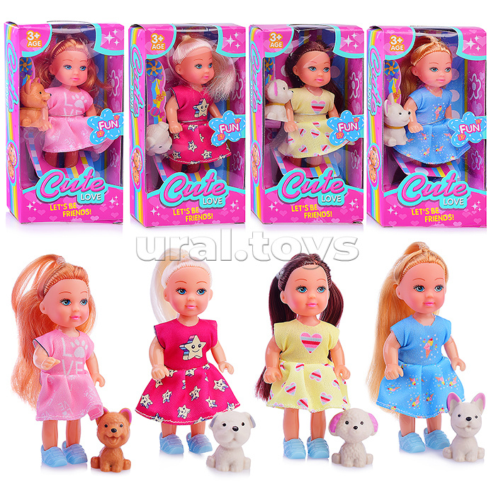 Кукла "Лиза" с щенком, в ассортименте, в коробке