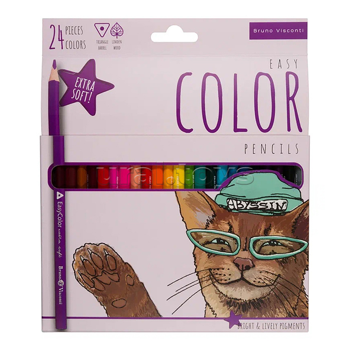 Карандаши цветные "Easycolor" 24 цв. Карандаши цветные "Easycolor" 24 цв.