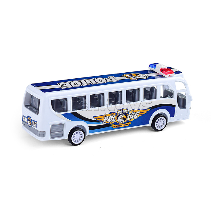 Автобус "Police cars" инерц., в пакете