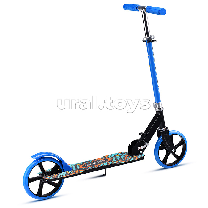 Самокат 2-х кол., синий, d 200 мм., PU, в коробке