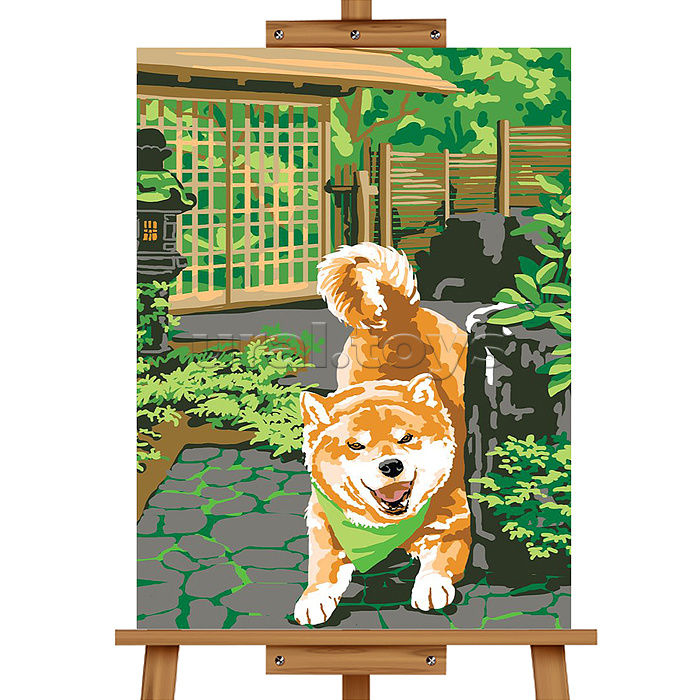 Набор для рисования "Картина по номерам 30х40см. Щенок"