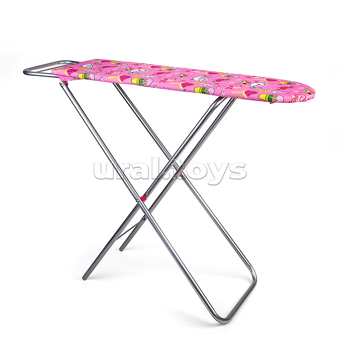 Доска для глажения металлическая, принт розовый мир