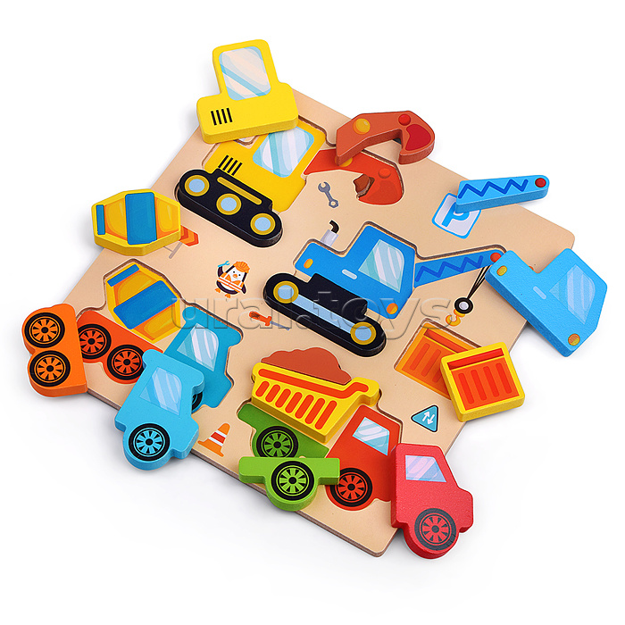 Пазл-вкладыш "Строительная техника"