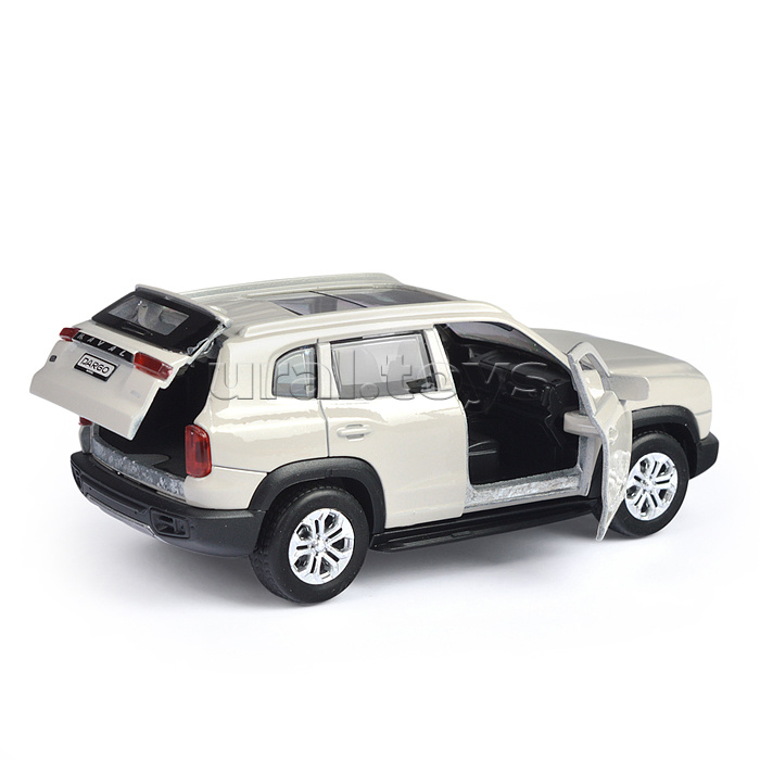 Машина металл Haval Dargo 12 см, (отк. двери, багажник, серебристый) инерц., в коробке