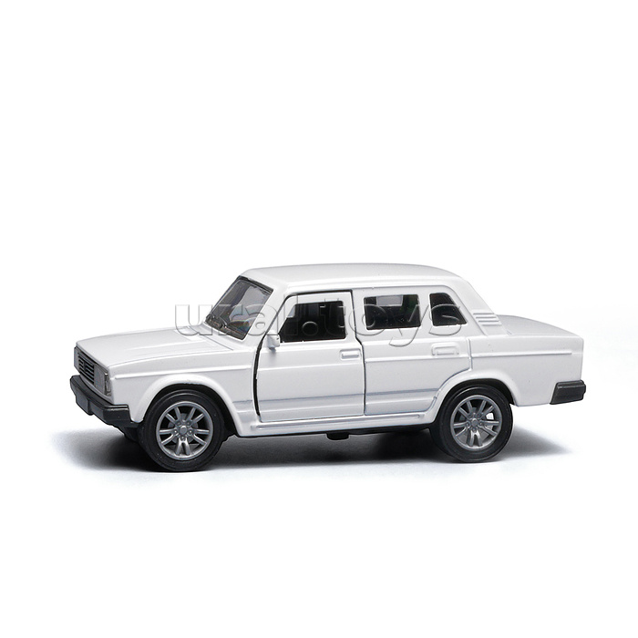 Белая инерционная машинка вид А die-cast , 1:32