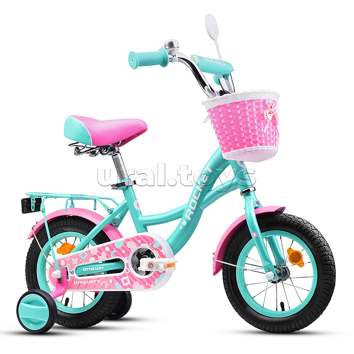 Велосипед 12" Rocket Little Lady, цвет бирюзовый