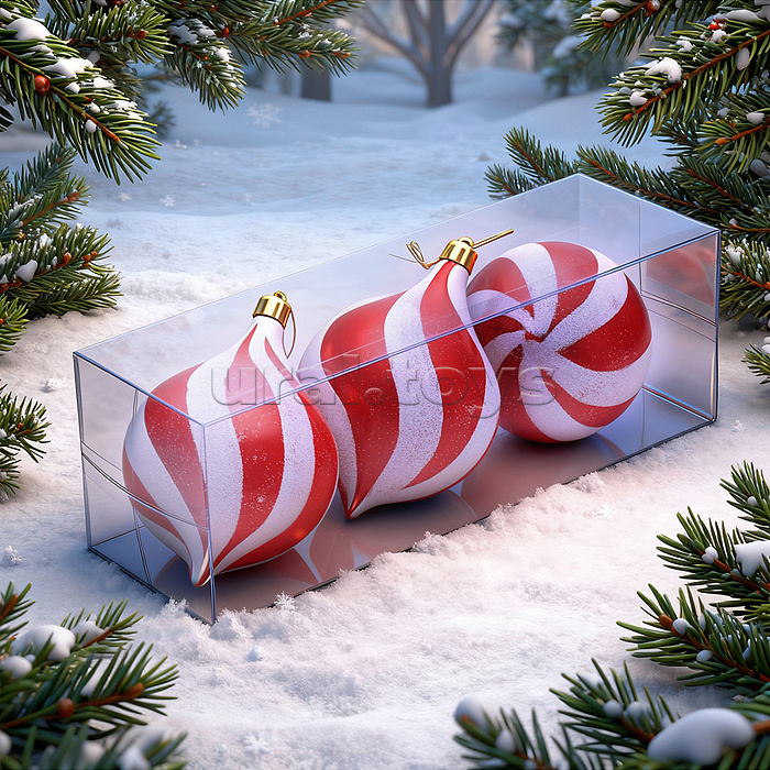 Набор новогодних украшений "Зимняя сказка" (3шт х 12см)