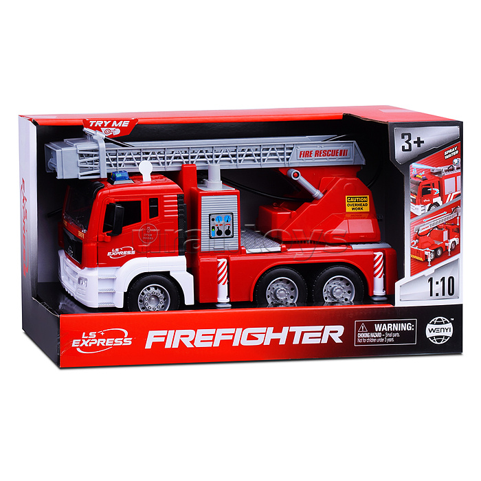 Машина "Пожарная с автолесницей" в коробке