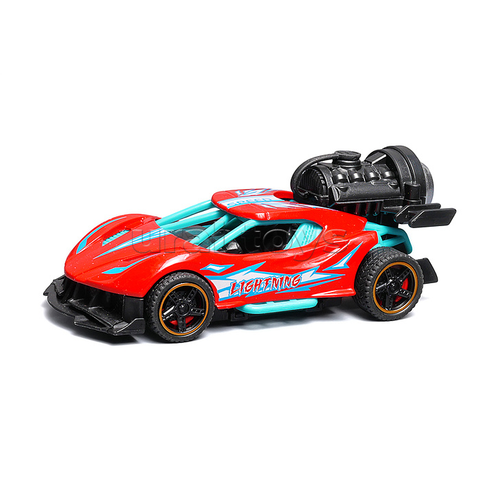 Гоночная машинка свет, звук с имитацией дыма, 1:32, Speed Racing, красная