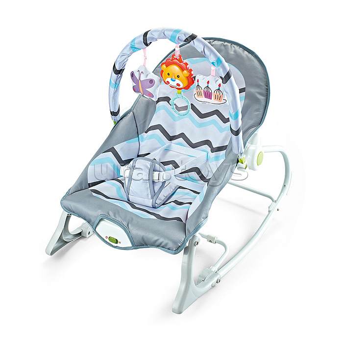 Шезлонг детский "Зигзаги" в коробке