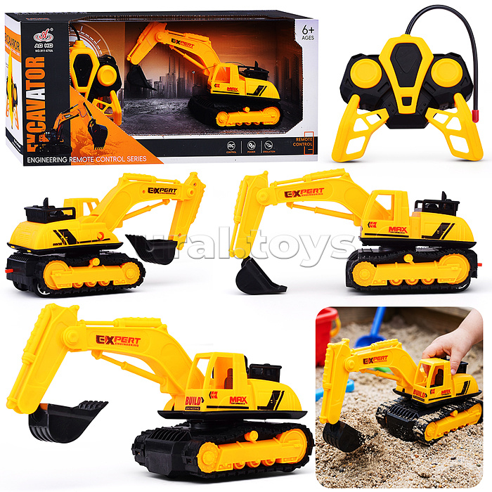 Машина "Экскаватор" р/у, 27 MHz, в коробке