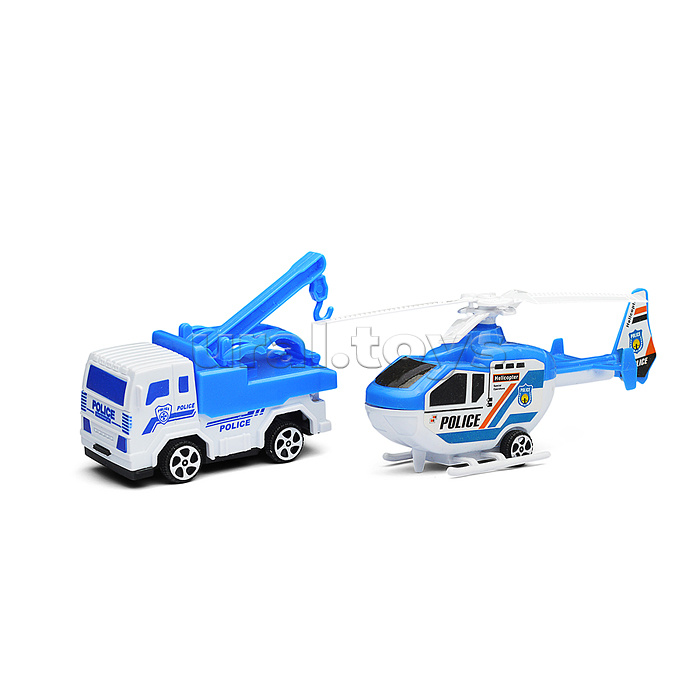 Автовоз "Полиция" с техникой, под колпаком