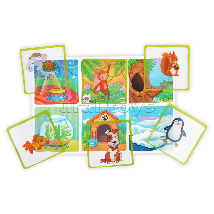 Пластиковое лото для малышей (нов) 3+ Кто где живёт? Подбираем домик. Куликова Е.Н., Сухарева О.В.