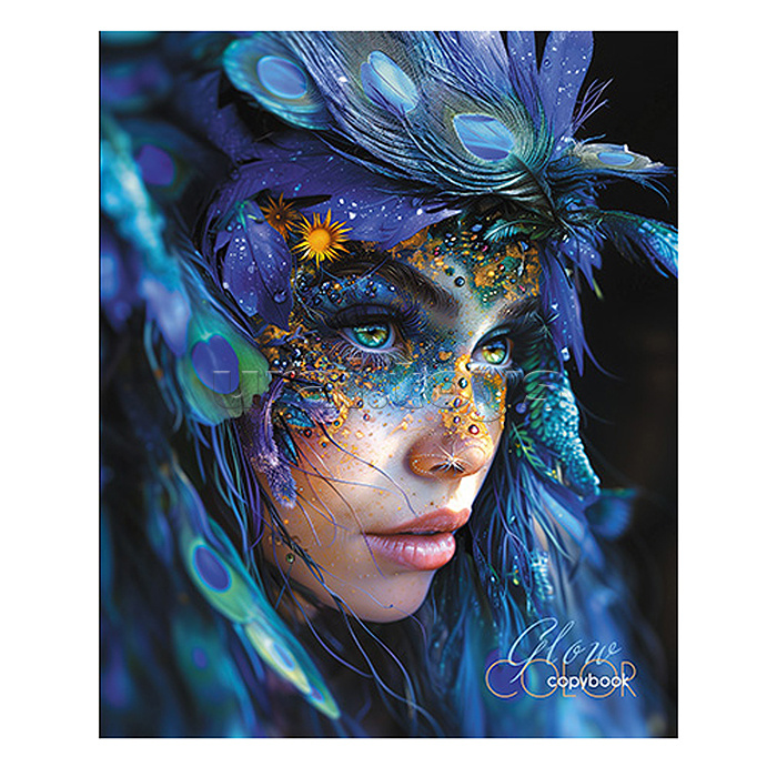 Тетрадь 48л. клетка "Зачарованные" блестки, по сериям